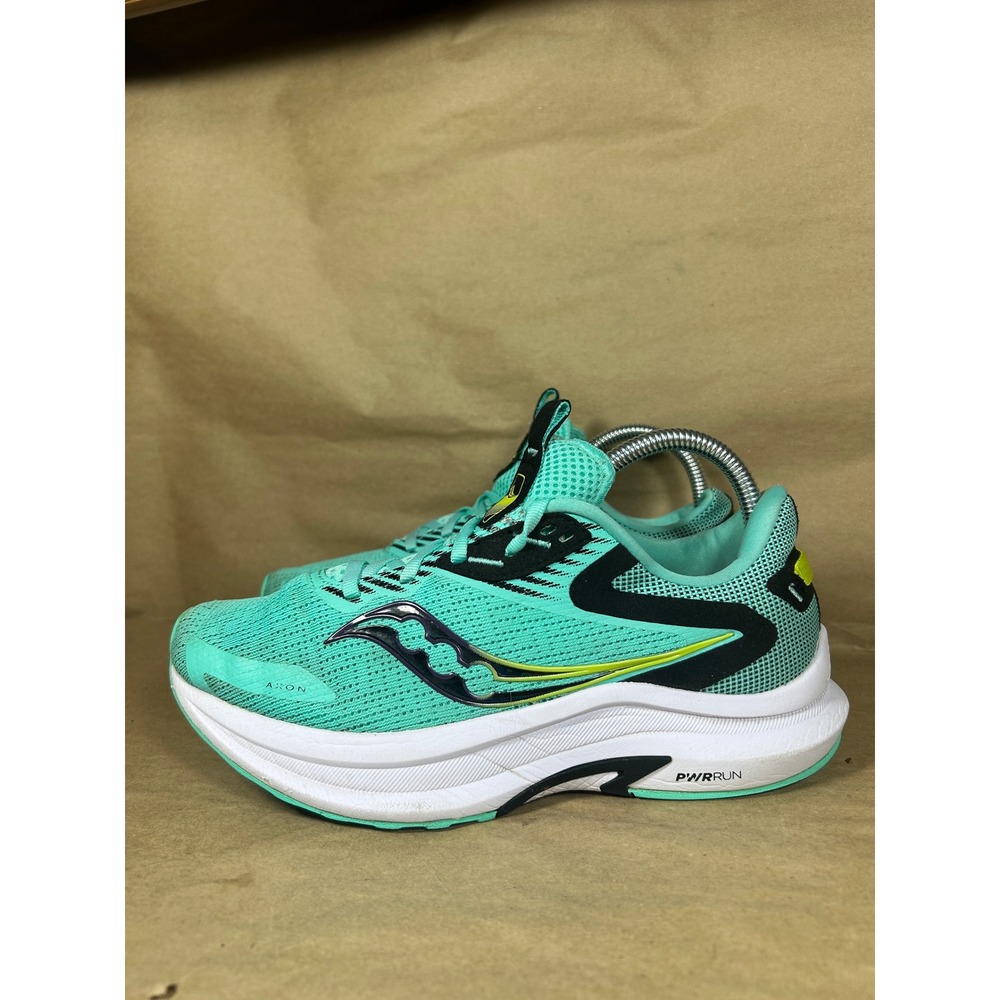 Saucony Axon Running Shoes Womens 8 Teal Aqua S10732-26 Mesh PWRRUN Athletic